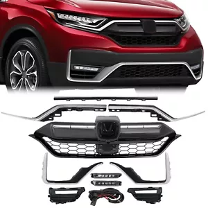 For 2020-2022 Honda CRV 11Pcs Front Grille Face Trim Fog Light Bracket Set - Picture 1 of 13