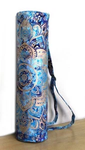 New Indian Purple Tie Dye Yoga Mat Carrier Bag Handmade Bags With Shoulder Strap - Picture 1 of 5