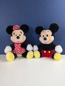 Vintage MICKEY & MINNIE MOUSE Plush Stuffed Toy DISNEYLAND - Picture 1 of 6