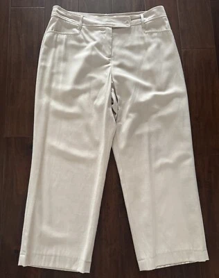 Preston & York pants Wide Leg Crop Pants cream Oatmeal relaxed Sz 10 NWT - Image 1 of 4