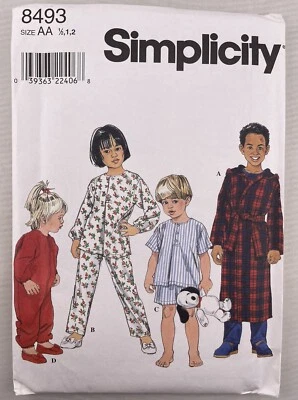 VTG Simplicity # 8493 Baby/Toddler Unisex SleepWear Sz 6 Months/12 months/2T New - Image 1 of 3