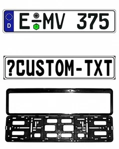 Nueva placa frontal europea Alemania/Alemania CEE (Personalizada) y marco de montaje - Imagen 1 de 1