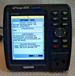 GARMIN GPSMAP 188C ECOSCANDAGLIO GRAFICO MARINO PLOTTER FISHFINDER UNITÀ DISPLAY GPS - Foto 1 di 16
