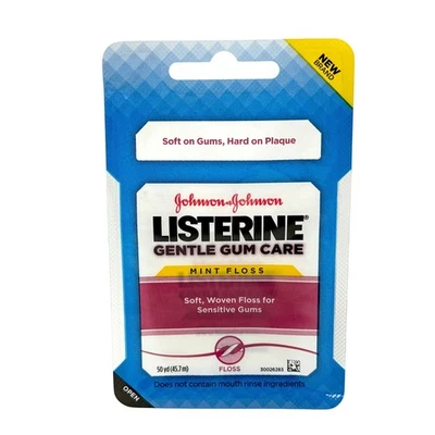 Listerine Gentle Gum Care Cinnamon Mint Dental Floss 50 yards Johnson & Johnson - Image 1 of 4