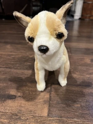 Hansa Chihuahua Puppy Plush Dog Realistic Stand Sit Lay Stuffed Animal Toy Pet - Image 1 of 4