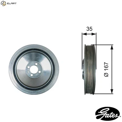 BELT PULLEY CRANKSHAFT TVD1135 FOR SUZUKI ALFA ROMEO MITO GIULIA STELVIO 1.6L - Image 1 of 4