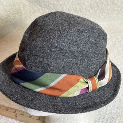 Sombrero de lana Coach Fedora - Detalle de cinta con rayas - S Foto 1 de 4