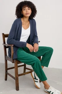Seasalt Women's Cardigan - navy Riverboat Long Cardigan - Regular - Maritime - Picture 1 of 5