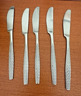 Dansk Designs Finland IHQ Variation IV No Black Dinner Knives – 8.5” – Set of 5 - Image 1 of 4