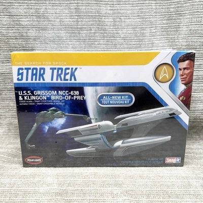 Star Trek USS Grissom & Klingon Bird of Prey Snap-It Model Kit Polar Lights NEW - Image 1 of 4