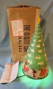 Lámpara de Movimiento Árbol de Navidad Patinadores sobre Hielo Glolite 18" Algunos Daños Con Caja Original - Imagen 1 de 18