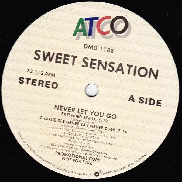 Sweet Sensation Never Let You Go Vinyl Single 12inch ATCO - Bild 1 von 1