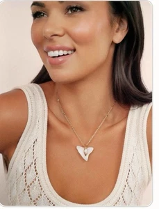 NEW IN BOX ETTIKA 18k Gold Plated Deep Ocean Shark Tooth Charm Necklace - Picture 1 of 2