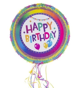 Riesige Pinata Happy Birthday Geburtstag Regenbogen, Spiel, Kinderparty , 44 cm - Bild 1 von 3