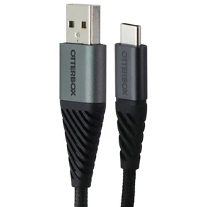 OtterBox (9.8ft/3m) USB-A to USB-C Premium Braided Cable - Dark Ash Black - Picture 1 of 3