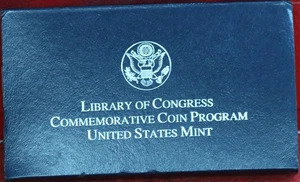 Uncirculated 2000 Library of Congress Comm Silver Dollar - Picture 1 of 2
