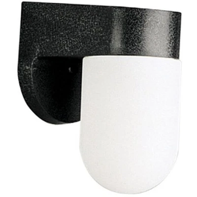 Polycarbonate Outdoor 1-Light White Acrylic Shade Modern Outdoor Wall Light  - Image 1 of 4