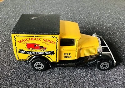 Vintage MATCHBOX INT'L "MODEL A" FORD VAN 1979  - Thailand Yellow Diecast Toy - Image 1 of 4