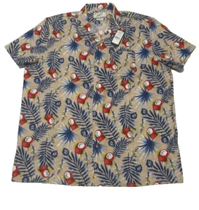 Grayers Herren Hawaii Camp Baumwolle Hemd Midnight Tropic Kokosnuss Palmen Neu mit Etikett - XL - Bild 1 von 14