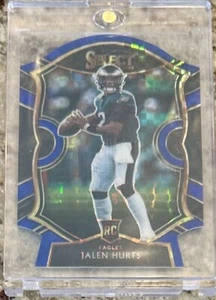 JALEN HURTS RC 2020 PANINI SELECT CONCOURSE BLUE DIE-CUT PRIZM 50 EAGLES - Picture 1 of 3