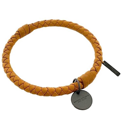 Bottega Veneta Bracciale Cammello Marrone Intrecciato ec 19880 Buone Condizioni Raro