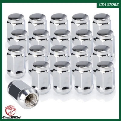 Juego de 20 tuercas de rueda cromadas M12x1.5 para Ford EcoSport Escape Fiesta Fusion Foto 1 de 4