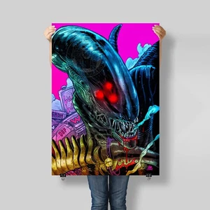 Aliens Xenomorph Giant Size Movie Poster Man Cave Decor Wall Art LV426 Nostromo - Picture 1 of 3