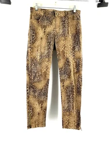 Ralph Lauren Women's Hi Rise Zip Ankle Snakeskin Animal Print Jeans Pants Sz 4P - Picture 1 of 15