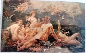 THE MYTH OF THE MERMAID MERMAID AD LA LYRE Siren and Muse PC Salon 1912 - Picture 1 of 2