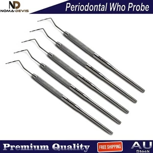 Periodontal Color Coded Who Probes Dental Examination Instruments Set OF 5 - Picture 1 of 4