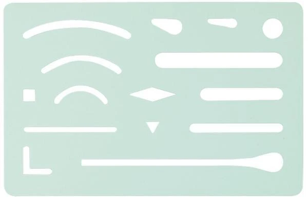 Ecobra Korrekturschablone Radierschablone Schablone zum Korrigieren 9,3x6 cm