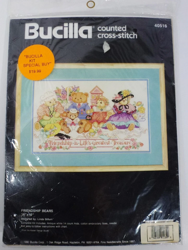 Bucilla Friendship Bears Counted Cross Stitch Kit 40516 1990