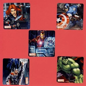 10 pegatinas grandes clásicas de los Vengadores - Viuda Negra, Capitán América, Iron Man - Imagen 1 de 1