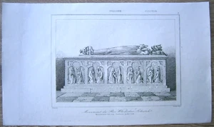 1840 print TOMB OF KING WLADYSLAW LOKIETEK, POLAND, #3 - Picture 1 of 1