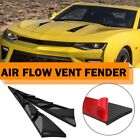 2pcs Universal Car Decor Air Flow Intake Scoop Bonnet Simulation Vent Cover Hood