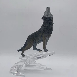 ALASKAN WOLF Porcelain Figurine Crystal Glacier Artist McMonigle FRANKLIN MINT - Picture 1 of 22