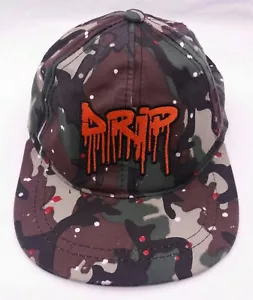 Cappello mimetico mimetico Prime Threads marca Drip Text schizzato regolabile taglia unica - Foto 1 di 10
