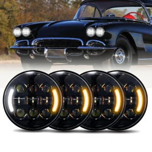 4PCS 5.75'' 5-3/4in LED Headlight Hi Lo Beam for Chevy Corvette C1 C2 1964-1982 - Picture 1 of 11