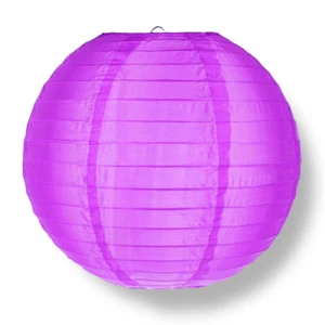 20" Ultra Violet Nylon Lantern, Even Ribbing, Durable, Hanging Decoration - Picture 1 of 3