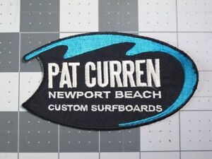 vtg 1960s Surfing ephemera - patch Pat Curren custom surfboards Newport Beach