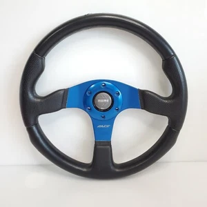 Vintage 2000 Momo Race Steering Wheel 14" Blue Italy HTF - Picture 1 of 7