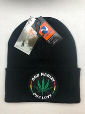 Bob Marley 'ONE LOVE' Licensed Patch Black Knit New Beanie