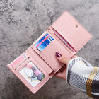 Women's Wallet PU Leather Wallet Card Holder Foldable Portable Lady Coin Purses