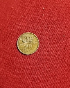 1953 Belgium Belgie Belgique 20 Centimes Coin FREE SHIPPING - Picture 1 of 5