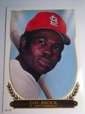 2018 Topps Gallery Hall of Fame Jumbo 5x7 Lou Brock Cardinals HOF9 04/49