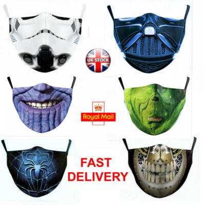 Mouth Face Mask Washable Adult Reusable Stormtrooper Darth Vader - Image 1 of 4