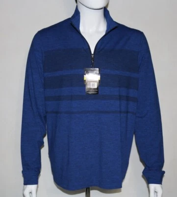 New Tall Mens PGA Tour Lux Touch 1/4 Zip Royal Stretch Golf  Pullover Shirt M - Image 1 of 4