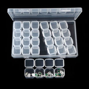 28 Slots Empty Storage Container Box Case for Nail Art Tip Rhinestone Gems @6Z9 - Picture 1 of 12