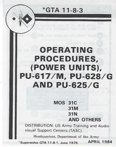 Historical book for Operating Procedures Power Units PU-617/M, -628/G and -625/G - Picture 1 of 1