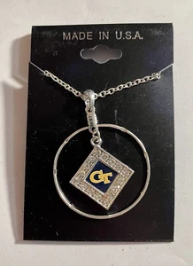 Collar Georgia Tech Chaquetas Amarillas Estilo Aro Cristal Logo Licencia NCAA Nuevo - Imagen 1 de 2